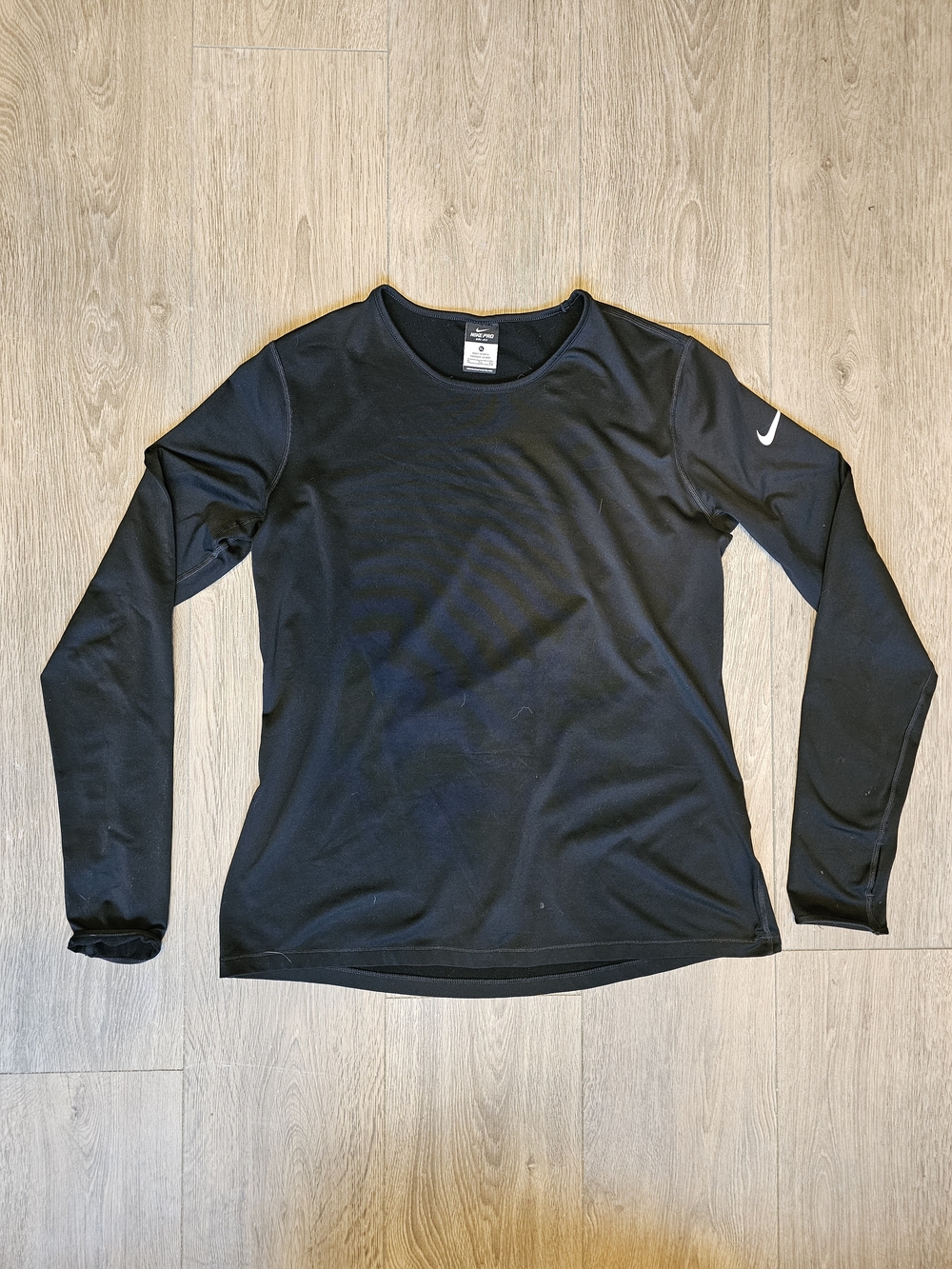 Nike Pro Dry-Fit Black Long Sleeve Crew Performance Top